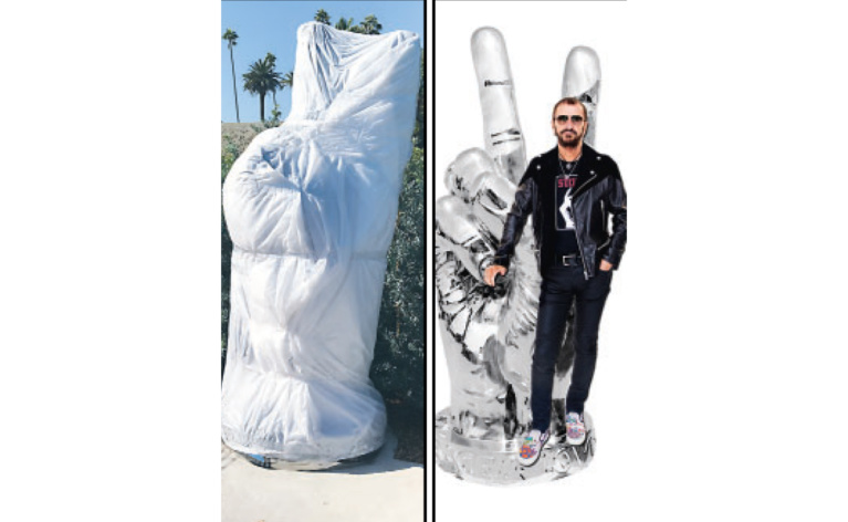 Ringo Starr’s ‘Peace and Love’ Sculpture Dedication is Saturday in Beverly Hills