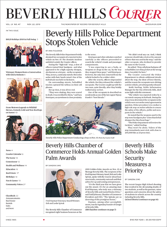 Print Editions – Beverly Hills Courier — Beverly Hills Courier