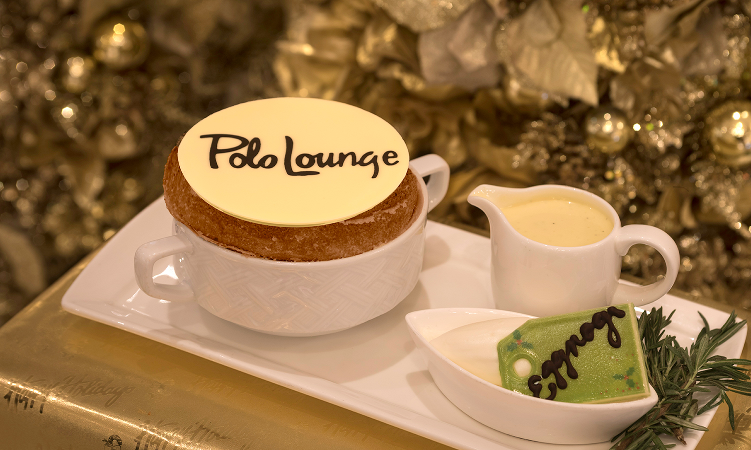 Egg nog Souffle at Polo Lounge