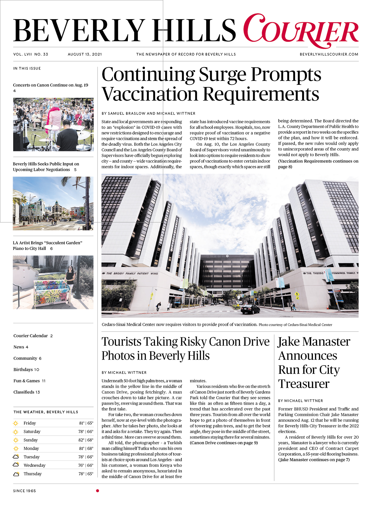 Print Editions – Beverly Hills Courier — Beverly Hills Courier