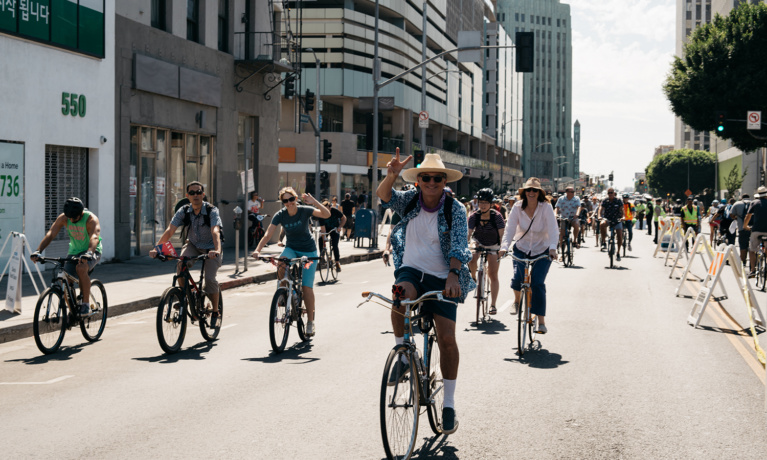 Council Members Support CicLAvia Open Streets Event