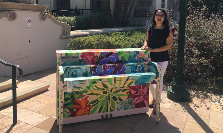 LA Artist Brings “Succulent Garden” Piano to City Hall