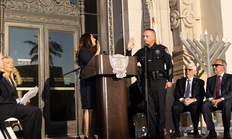 Mark Stainbrook Sworn in as Beverly Hills Chief of Police