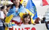 Protesters Rally for Ukraine in Westwood