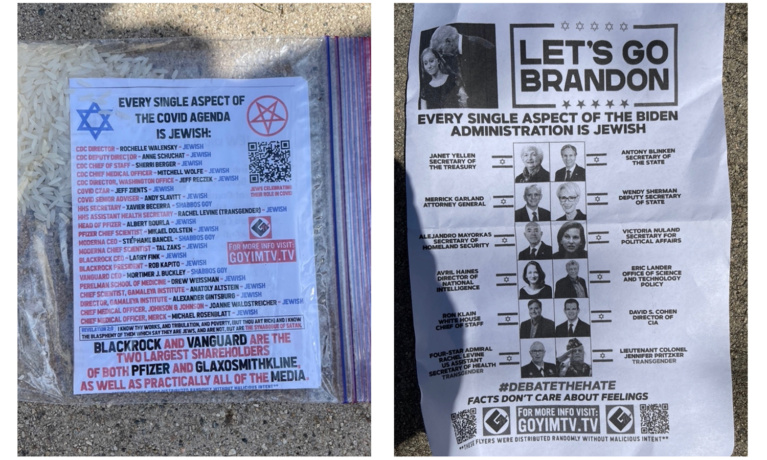 Antisemitic Flyers Found on First Night of Passover
