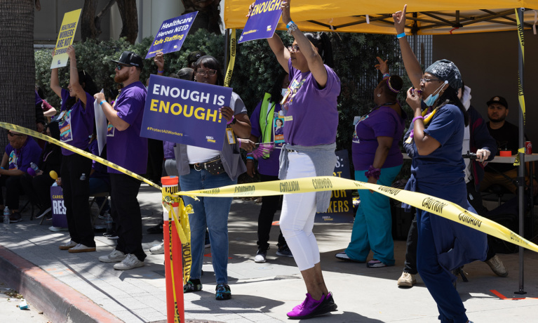 Thousands Strike at Cedars-Sinai Over Wages and Protections