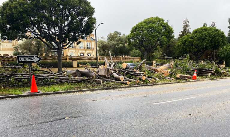 Storm Pummels Beverly Hills and Southland
