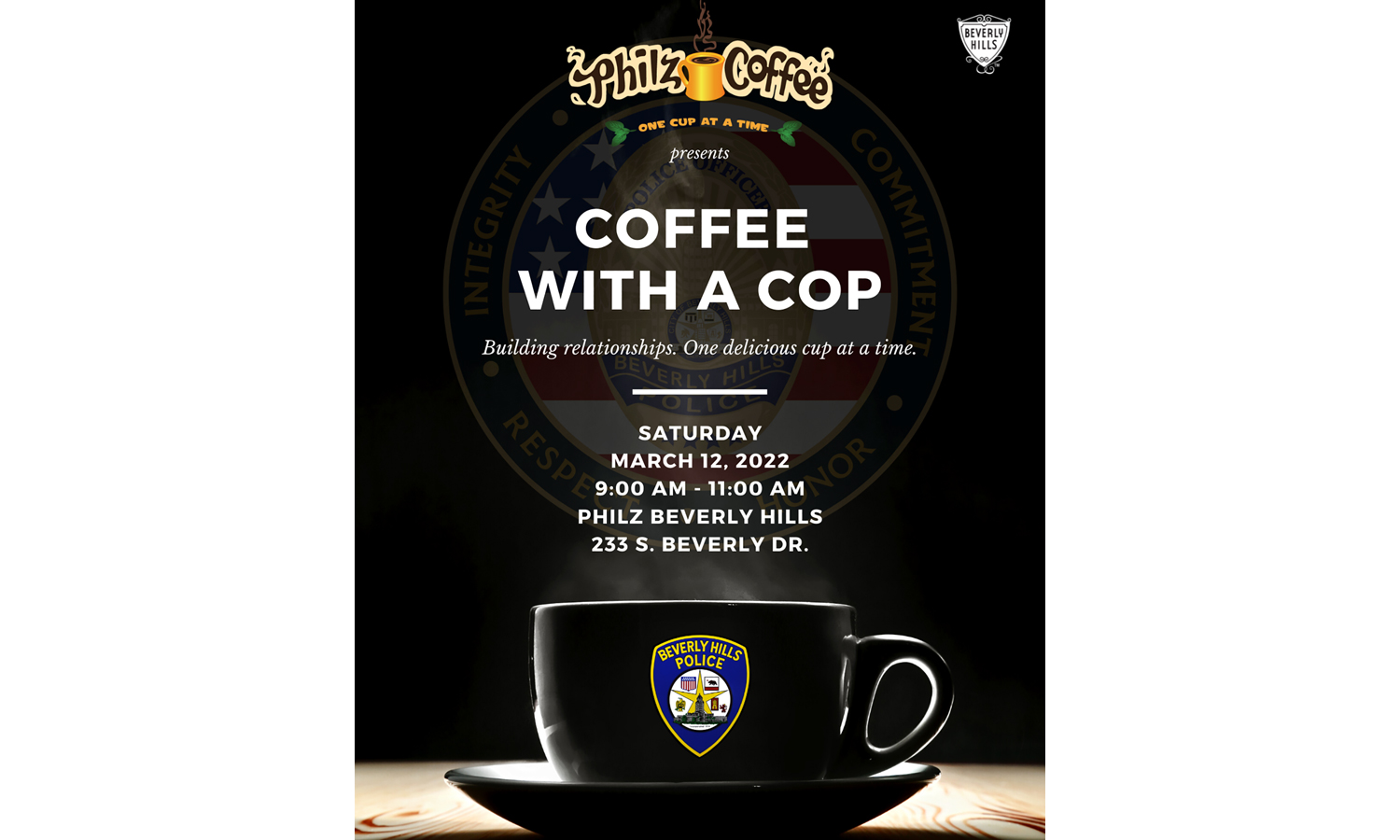 Coffee With a Cop Scheduled for March 12 - Beverly Hills Courier