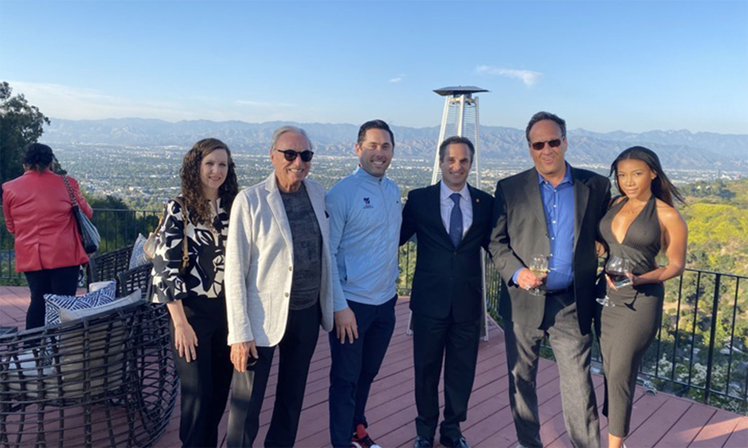 barak raviv fourth from left hosted the afmda event in his beverly hills home 720