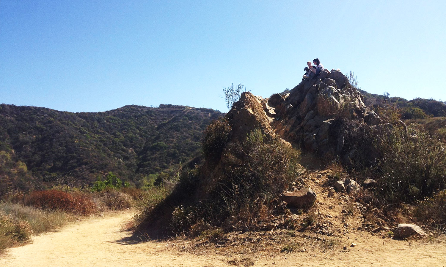 Hastain Trail Hikers Resting above