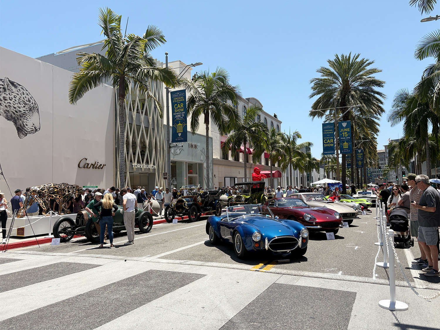 The Concours d'Elegance takes place on Rodeo Drive on Father's Day. Photo by Jessica Ogilvie