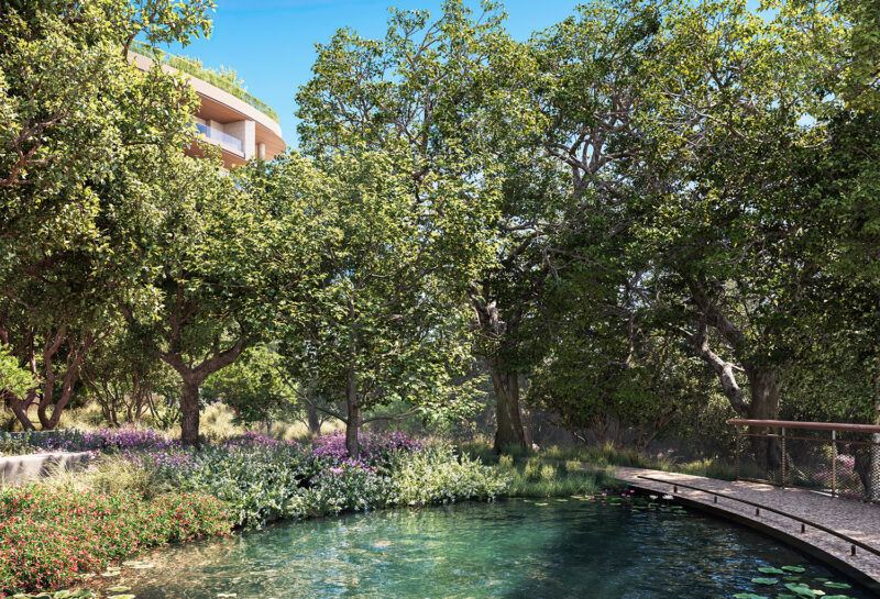 The Botanical Gardens at One Beverly Hills Rendering courtesy of Cain
