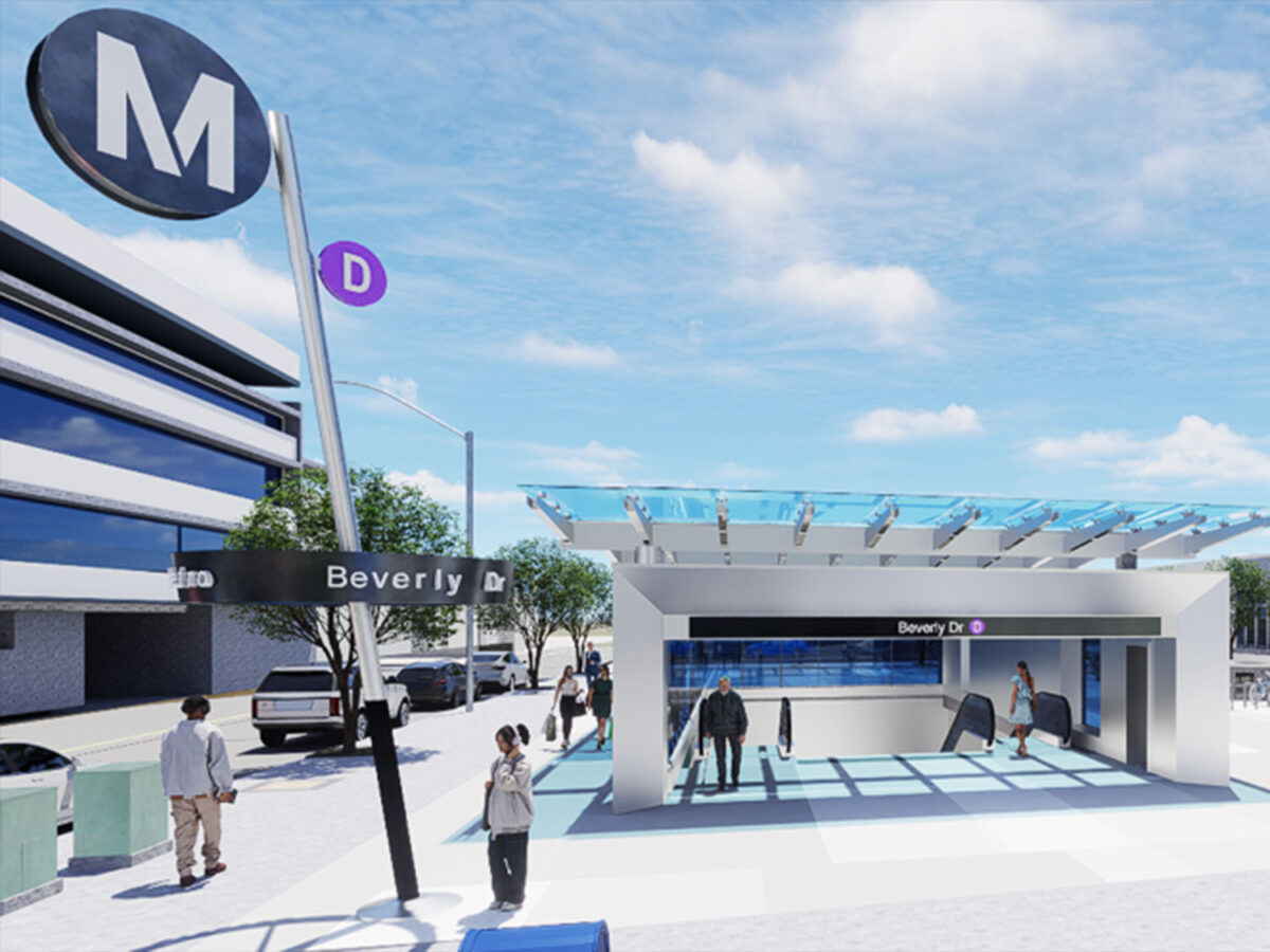 Rendering of Beverly Drive Station courtesy Los Angeles County Metro
