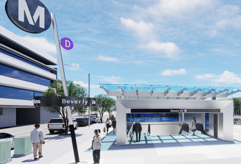 Rendering of Beverly Drive Station courtesy Los Angeles County Metro