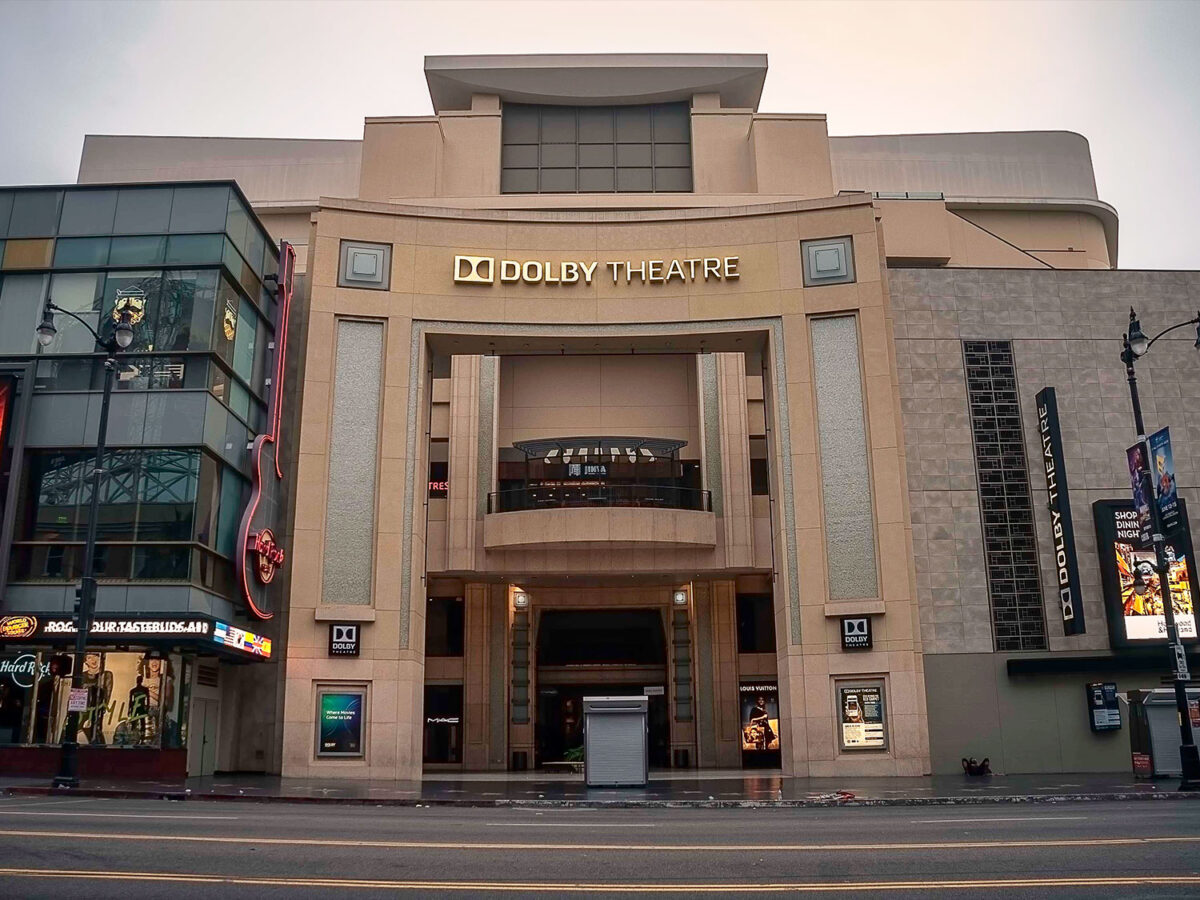 The Dolby Theatre on Hollywood Boulevard in Los Angeles