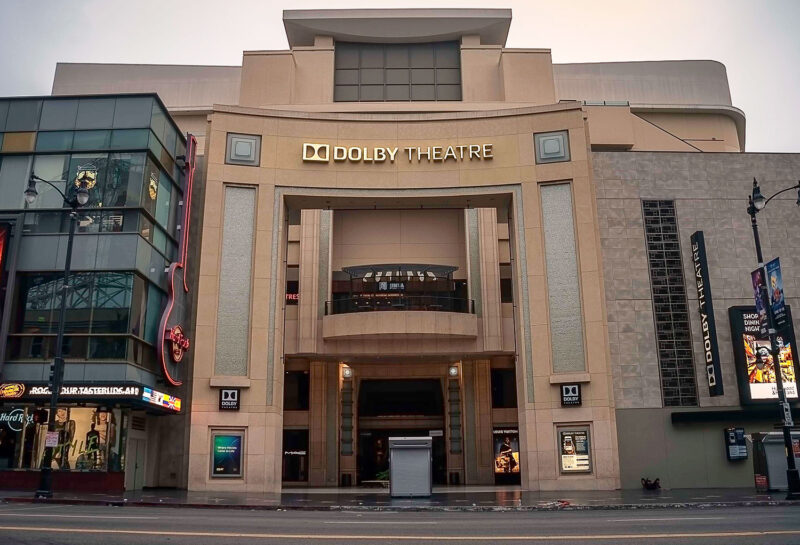 The Dolby Theatre on Hollywood Boulevard in Los Angeles