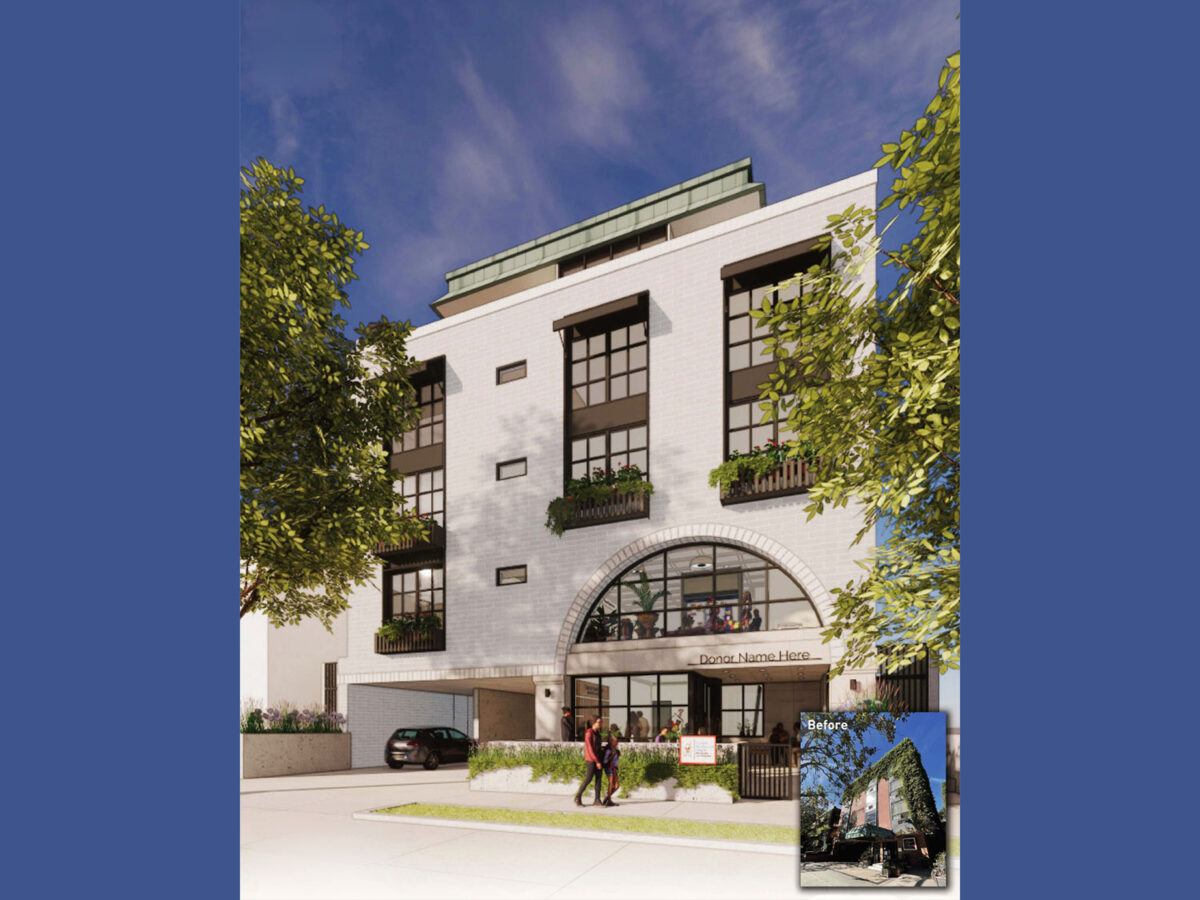 Front of Ronald McDonald house rendering