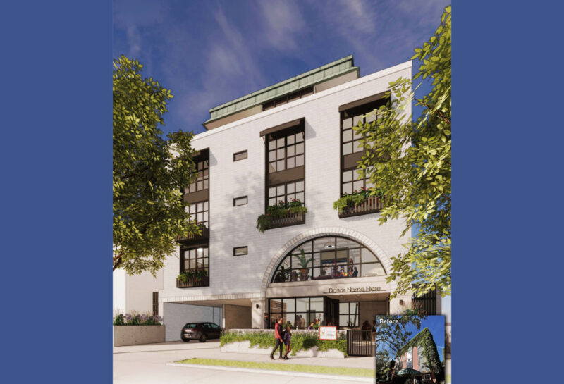 Front of Ronald McDonald house rendering