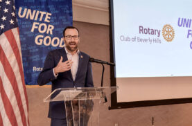 State Sen. Ben Allen at the Rotary Club of Beverly Hills luncheon Photo by George Nicholas