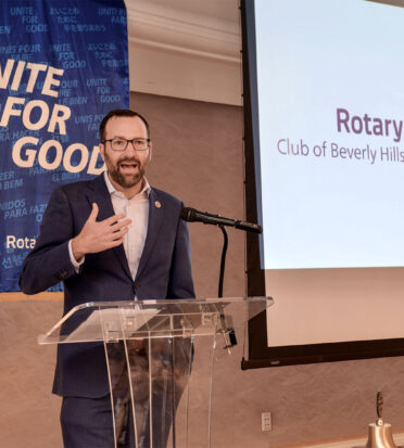 State Sen. Ben Allen at the Rotary Club of Beverly Hills luncheon Photo by George Nicholas