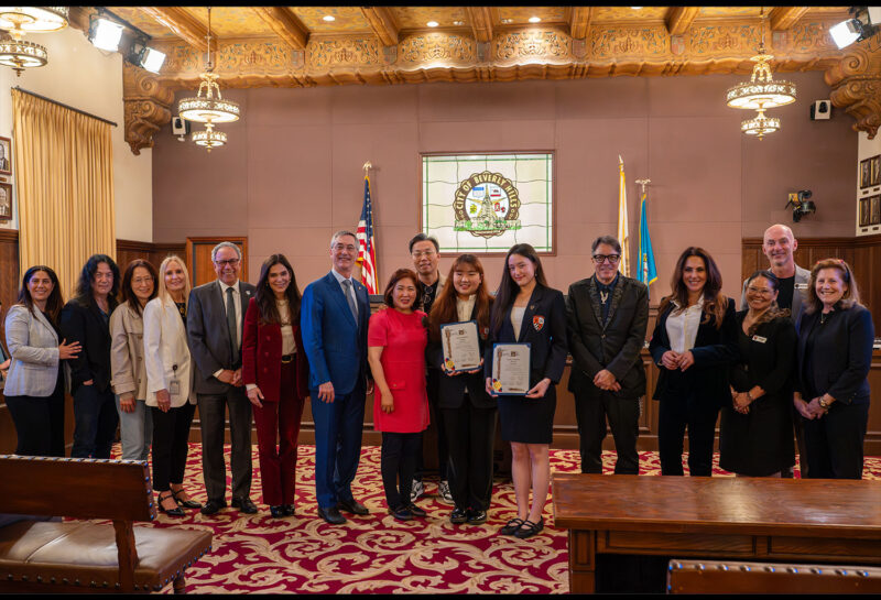 BHHS students Janice Moon and Naomi Yasui were recognized by the Beverly Hills City Council.