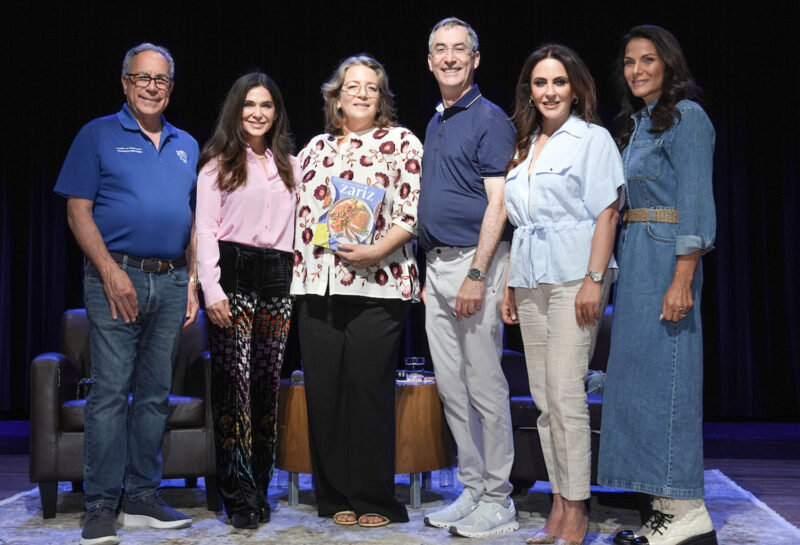 Councilmember Lester Friedman, Vice Mayor Mary Wells, Author Adeena Sussman, Mayor Craig Corman, Councilmember Sharona Nazarian and Sivan from Sivan’s Kitchen at the “Zariz” event