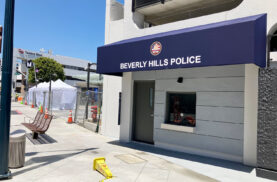 The city has set up a Temporary Public Safety Center on Wilshire Boulevard. Photo by Sam Mulick