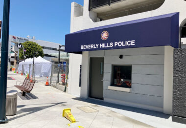 The city has set up a Temporary Public Safety Center on Wilshire Boulevard. Photo by Sam Mulick