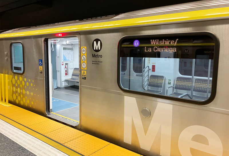 The Wilshire/La Cienega Metro D Line is now in service. Photo by Sam Mulick