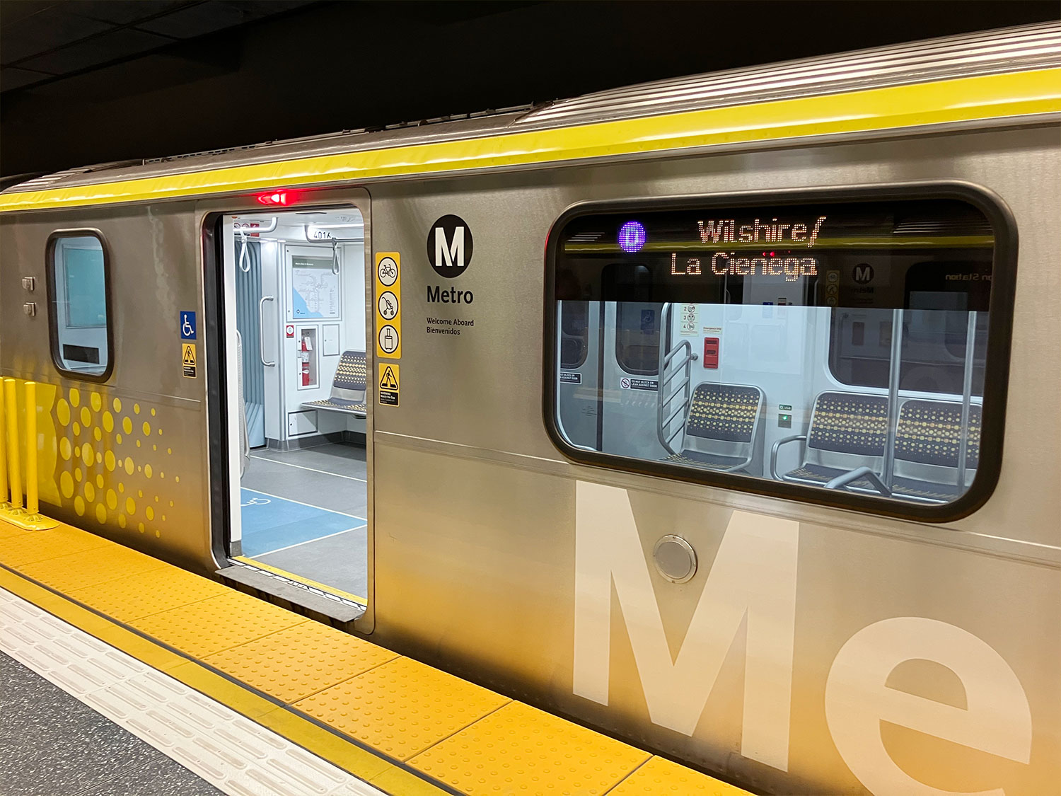 The Wilshire/La Cienega Metro D Line is now in service. Photo by Sam Mulick