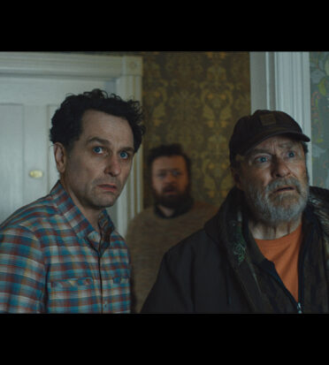 Matthew Rhys, Neil Casey and Stephen Root in “Widow’s Bay”
