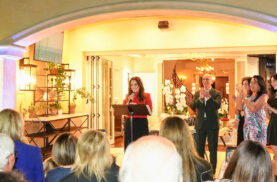 Councilmember Sharona Nazarian thanked supporters during a victory celebration on election night.
