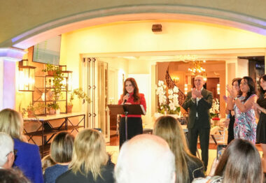 Councilmember Sharona Nazarian thanked supporters during a victory celebration on election night.