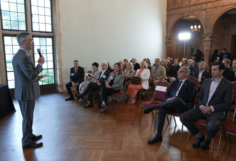 Mayor Corman at the inaugural awards program on May 27