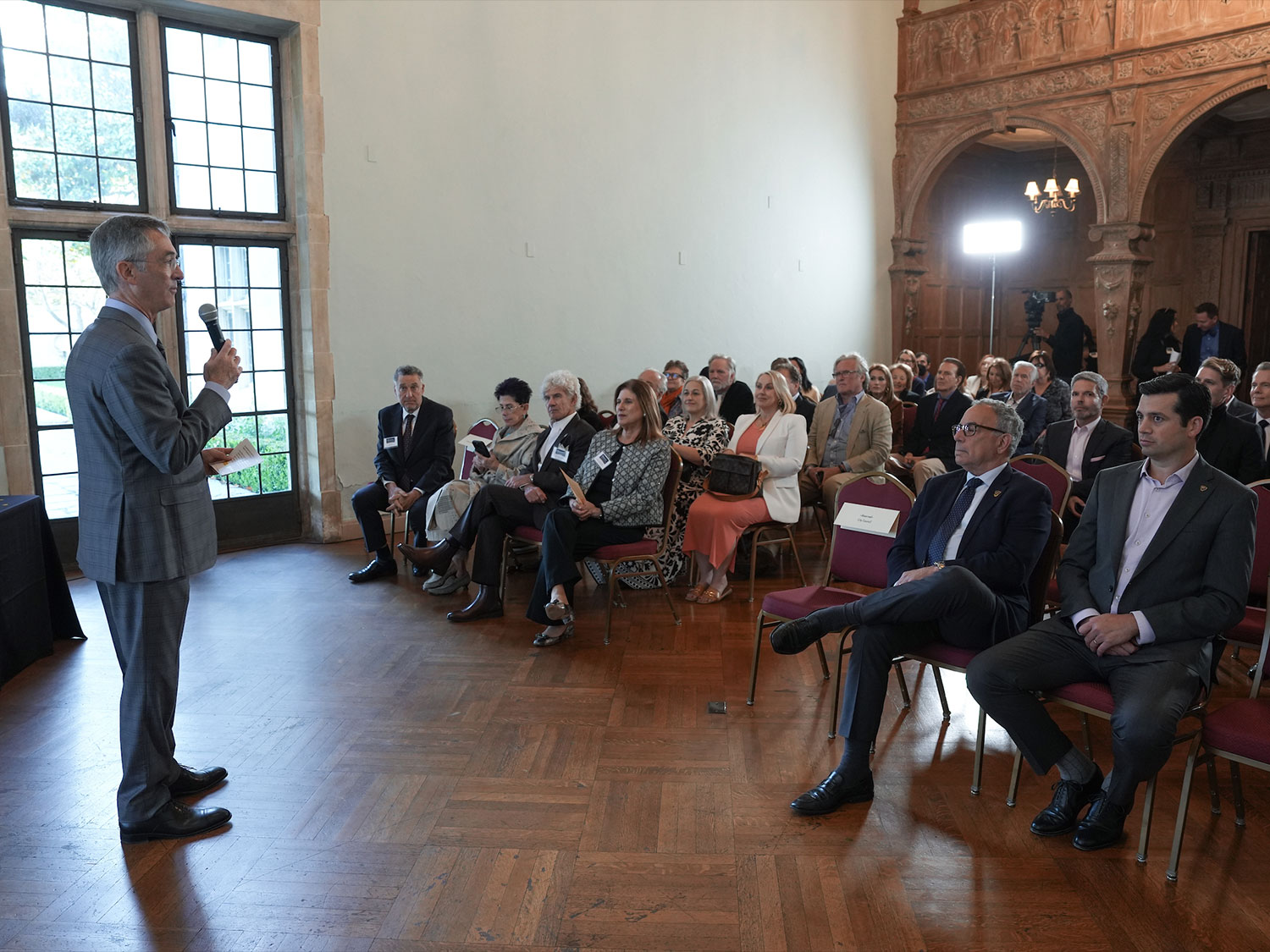 Mayor Corman at the inaugural awards program on May 27