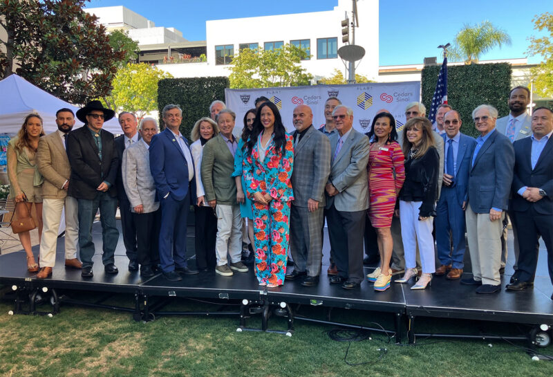 Chamber board inductees with members of the City Council and distinguished guests at the garden party
