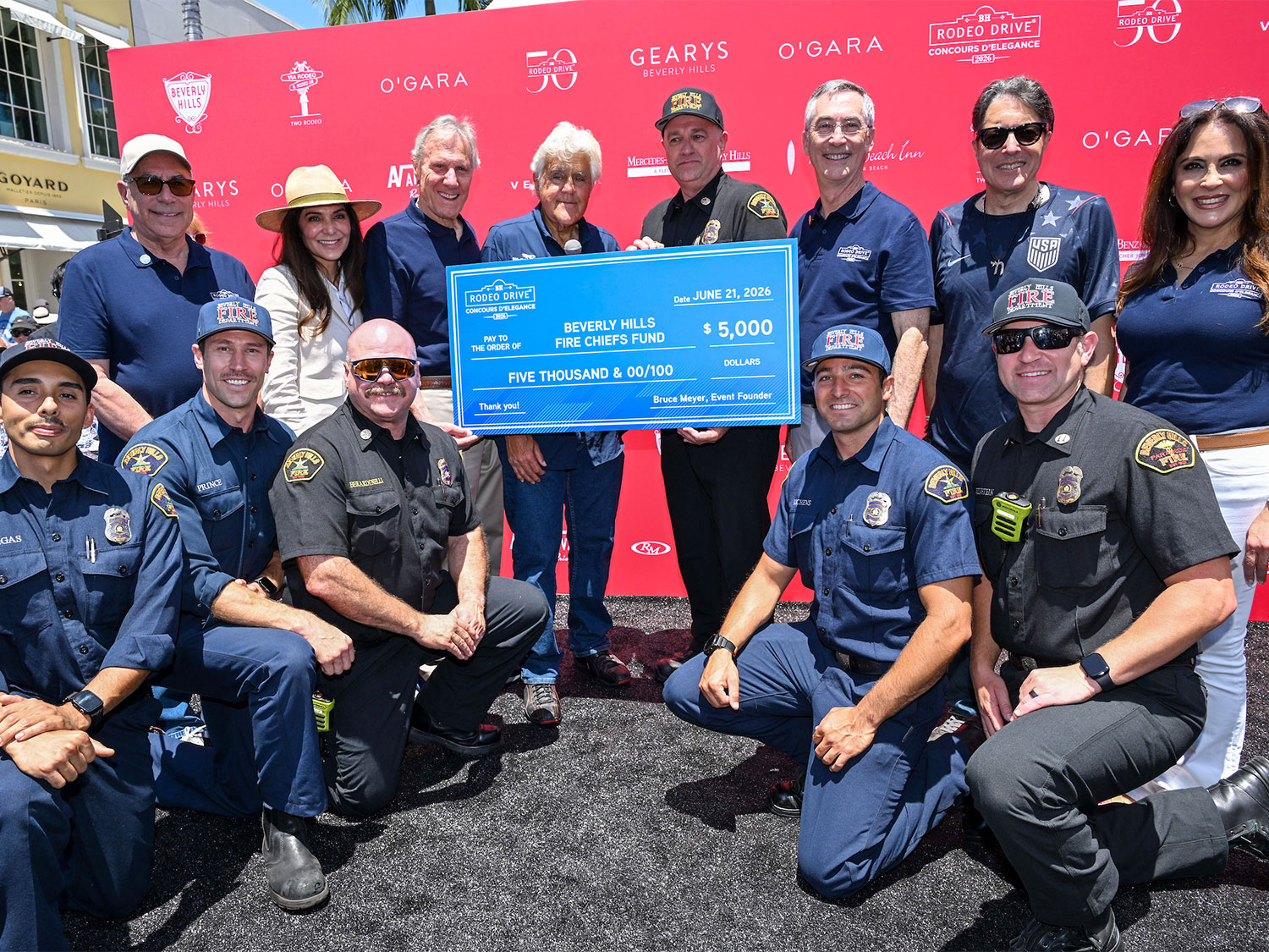The Beverly Hills Fire Chiefs Fund received a check for $5,000.