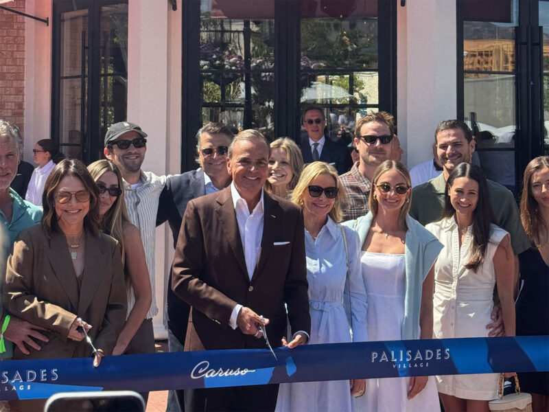 Rick Caruso cutting the ribbon at Palisades Village