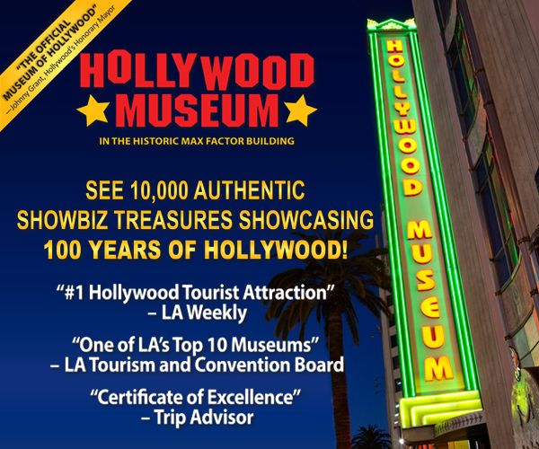 Hollywood Museum Hero Banner Digital ad 600px x 500px