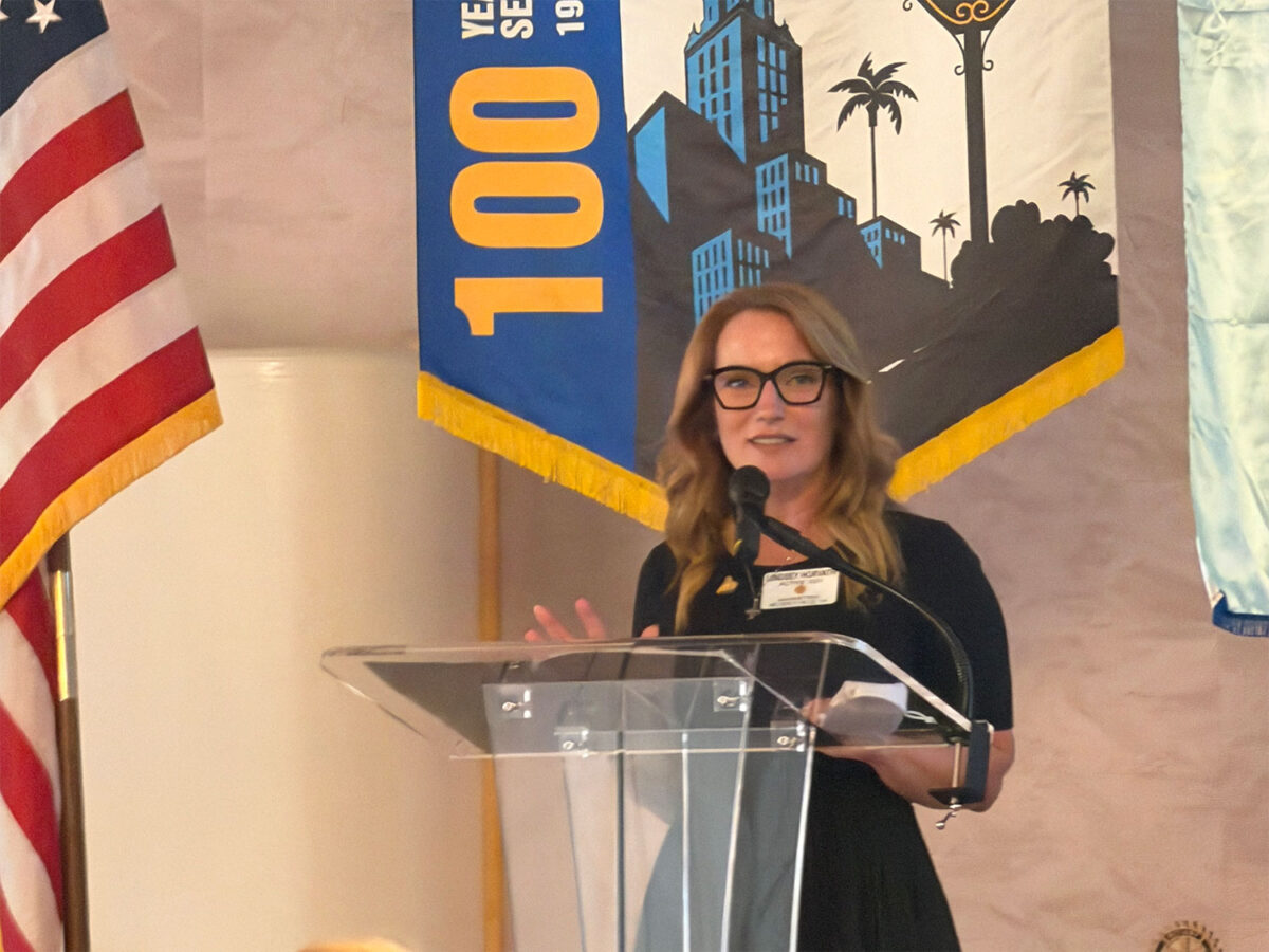 Supervisor Lindsey Horvath at the Rotary Club of Beverly Hills luncheon on Aug. 3 Photo courtesy Rotary Club of Beverly Hills