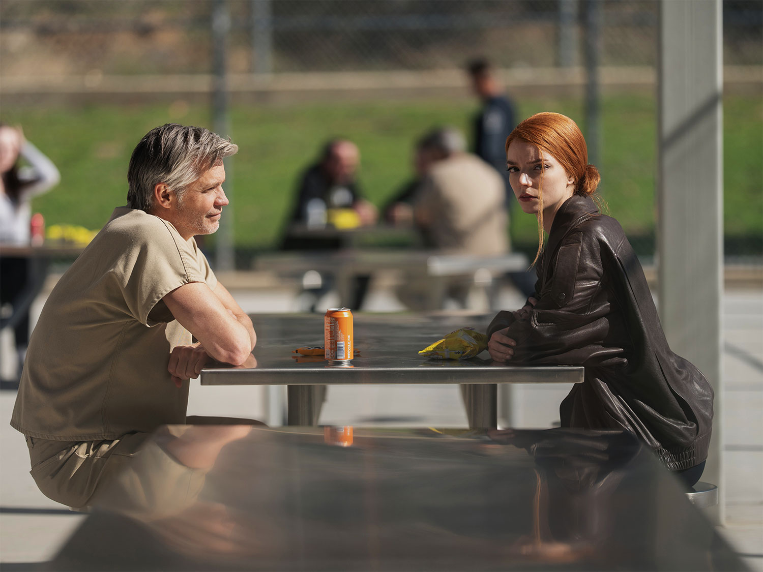 Timothy Olyphant and Anya Taylor-Joy in “Lucky” Photo courtesy of Apple TV