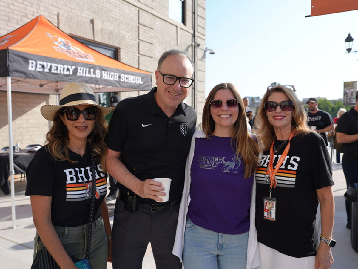 From left: Kathy Khorramian, Dr. Alex Cherniss, Alana Berthiaume and Gita Moallemi at Staff Opening Day