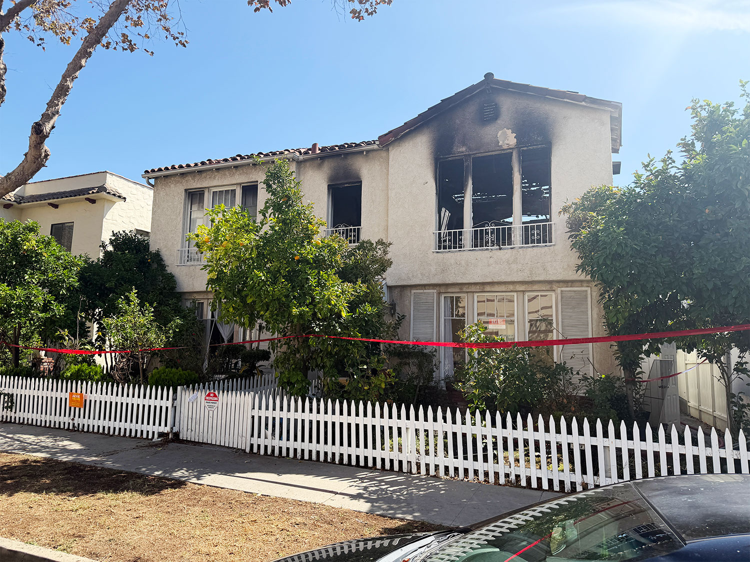 A fire broke out on S. Rexford Drive on Sept. 9.
