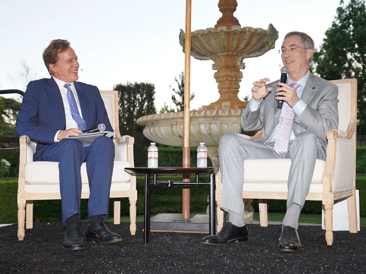 Kovacik, left and Corman during the State of the City event.