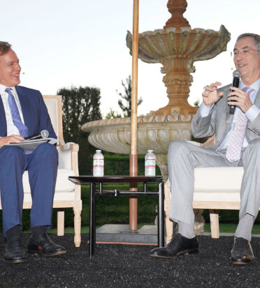 Kovacik, left and Corman during the State of the City event.