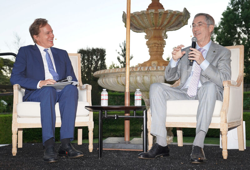 Kovacik, left and Corman during the State of the City event.