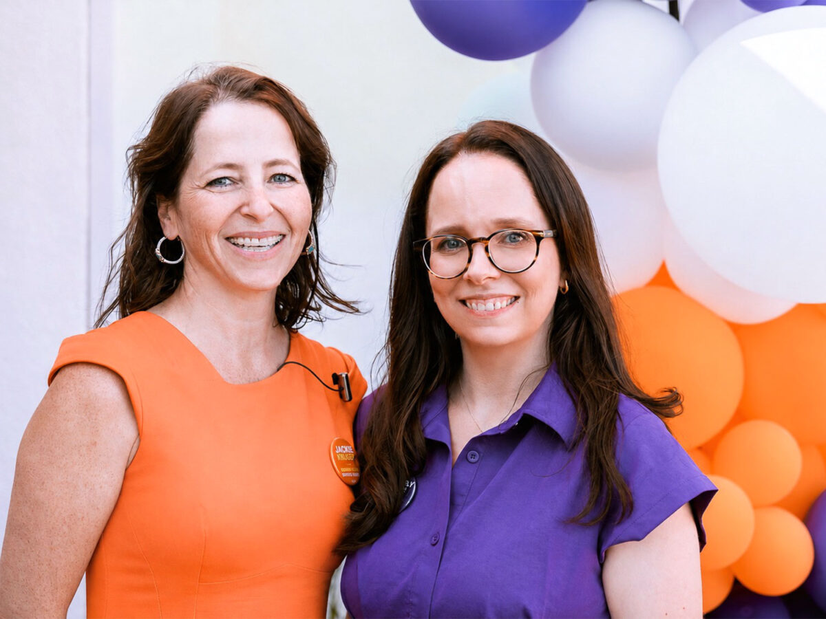 Jackie Kruger (left) and Kim Lifschitz held a kickoff party on Aug. 30.