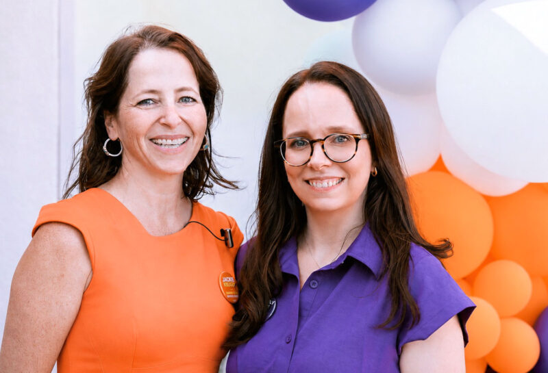 Jackie Kruger (left) and Kim Lifschitz held a kickoff party on Aug. 30.
