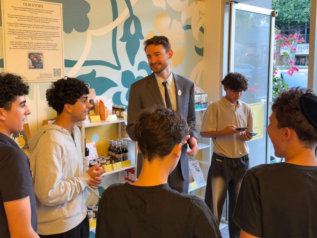 Jared Gonzales was joined by his former students at his campaign event.