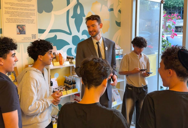 Jared Gonzales was joined by his former students at his campaign event.